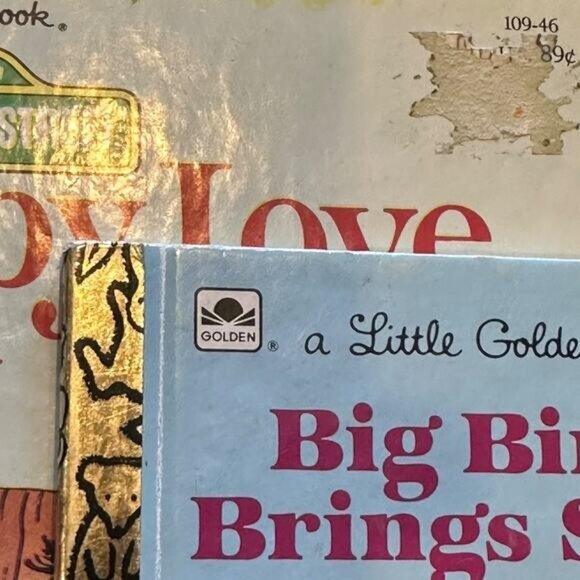 Sesame Street Little Golden Books Set Of 4 Featuring Elmo Big Bird & More - Picture 4 of 5